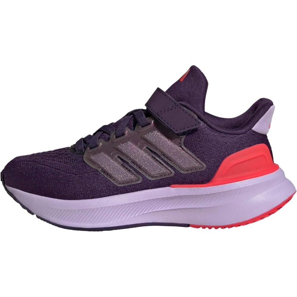 image:imageAdidas UnisexChild Ultrarun 5 Elastic Lace amp StrapAurora PlumPowder PlumLucid Red