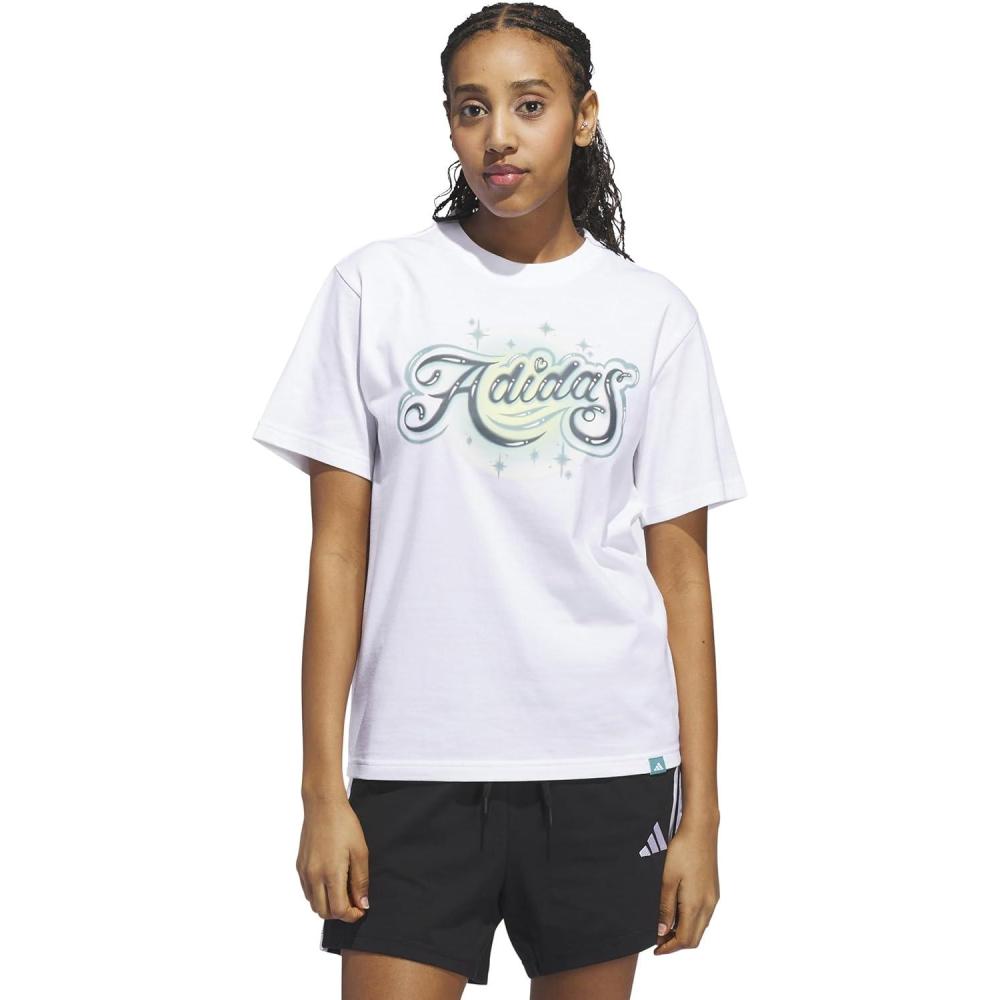 image:imageAdidas Womens Airbrushed Graphic TShirtWhite