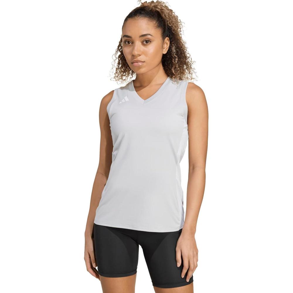 image:imageAdidas Womens Quickset Volleyball Sleeveless JerseyTeam Light Grey