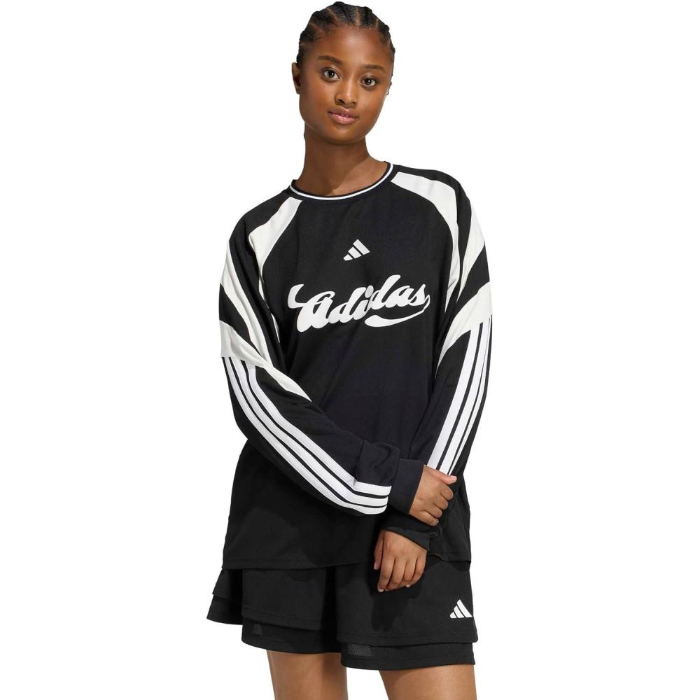 image:imageadidas Womens House of Tiro Long Sleeve JerseyBlackOff White
