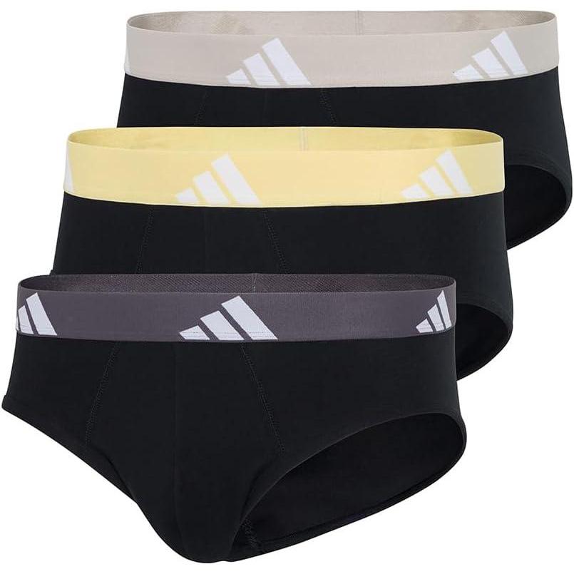 image:imageadidas mens Performance Stretch Cotton Brief Underwear 3pack Designed for Active Comfort and All Day Wear904 Assorted