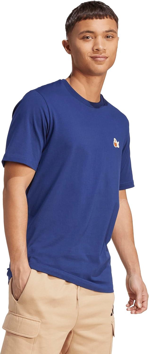 image:imageAdidas Mens Dog Patch Graphic TShirtDark BlueHoop