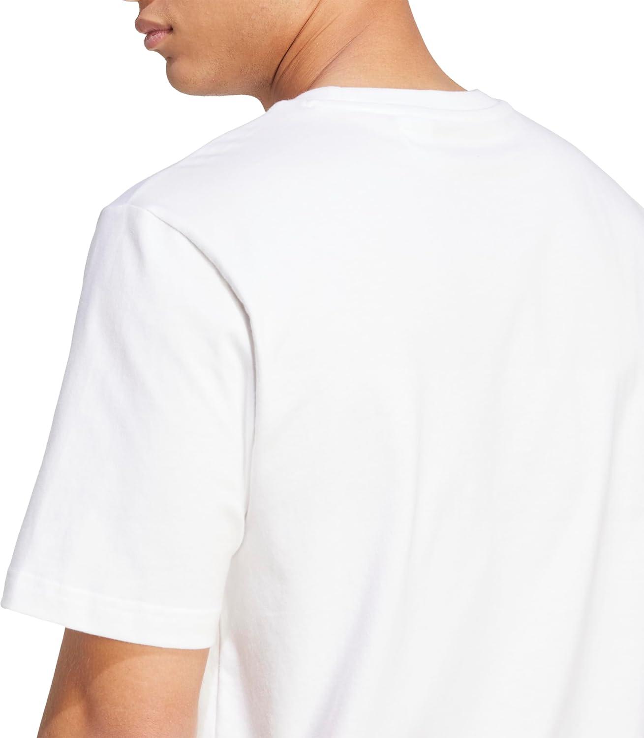 image:imageAdidas Mens Dog Patch Graphic TShirtWhiteHoop
