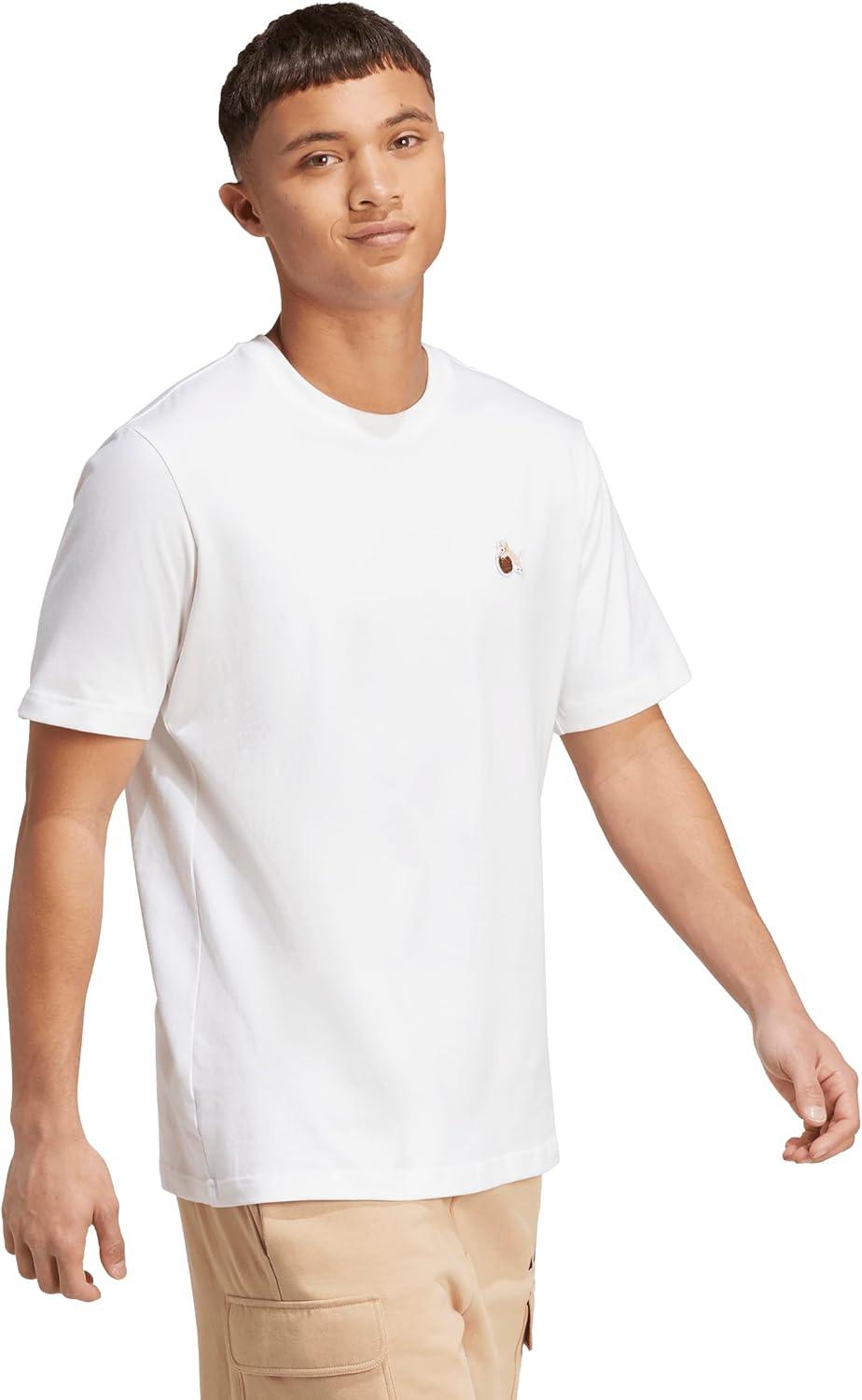 image:imageAdidas Mens Dog Patch Graphic TShirtWhiteHoop