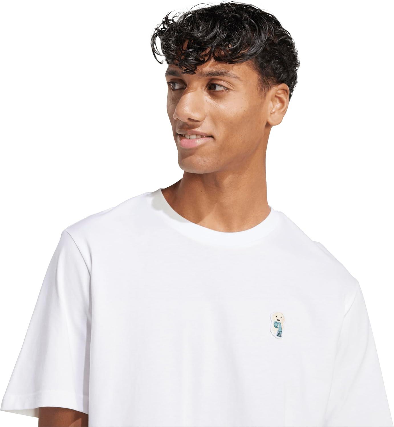 image:imageAdidas Mens Dog Patch Graphic TShirtWhiteSock