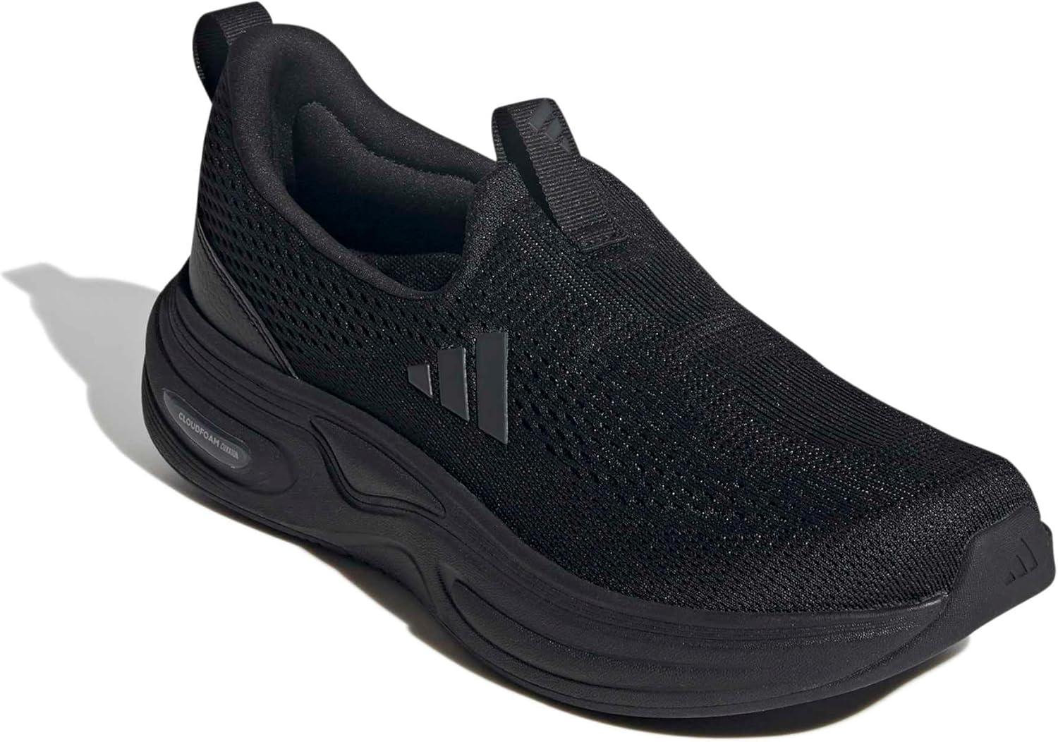 image:imageadidas Mens Cloudfoam Cuxxion LoungeBlackGreyBlack