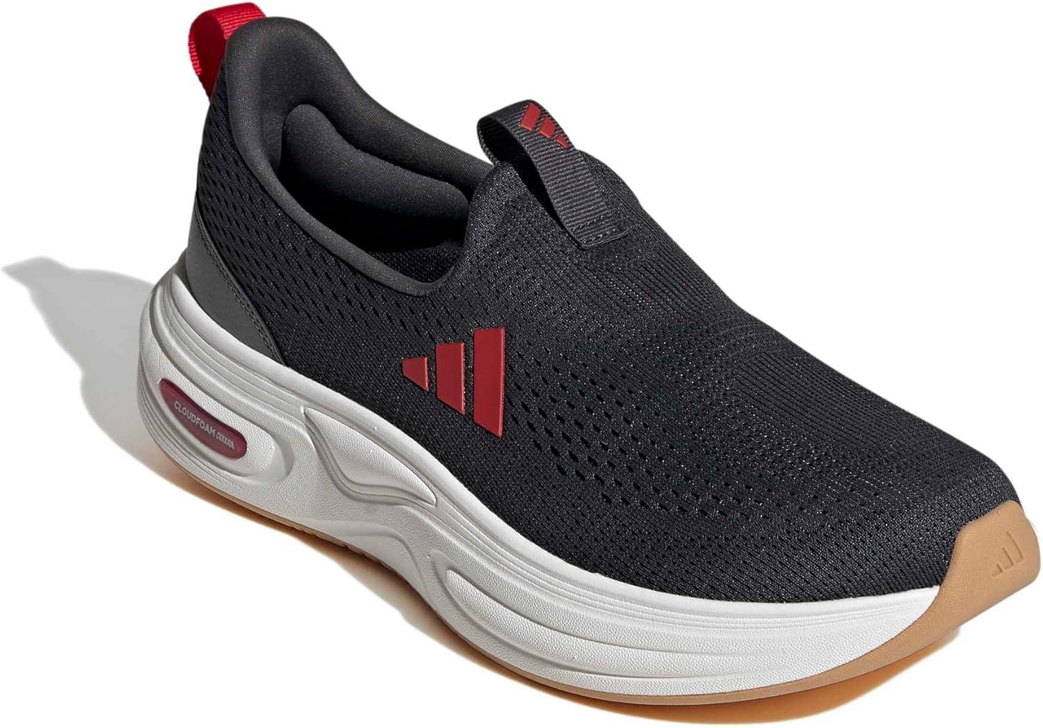 image:imageadidas Mens Cloudfoam Cuxxion LoungeCarbonBetter ScarletWhite
