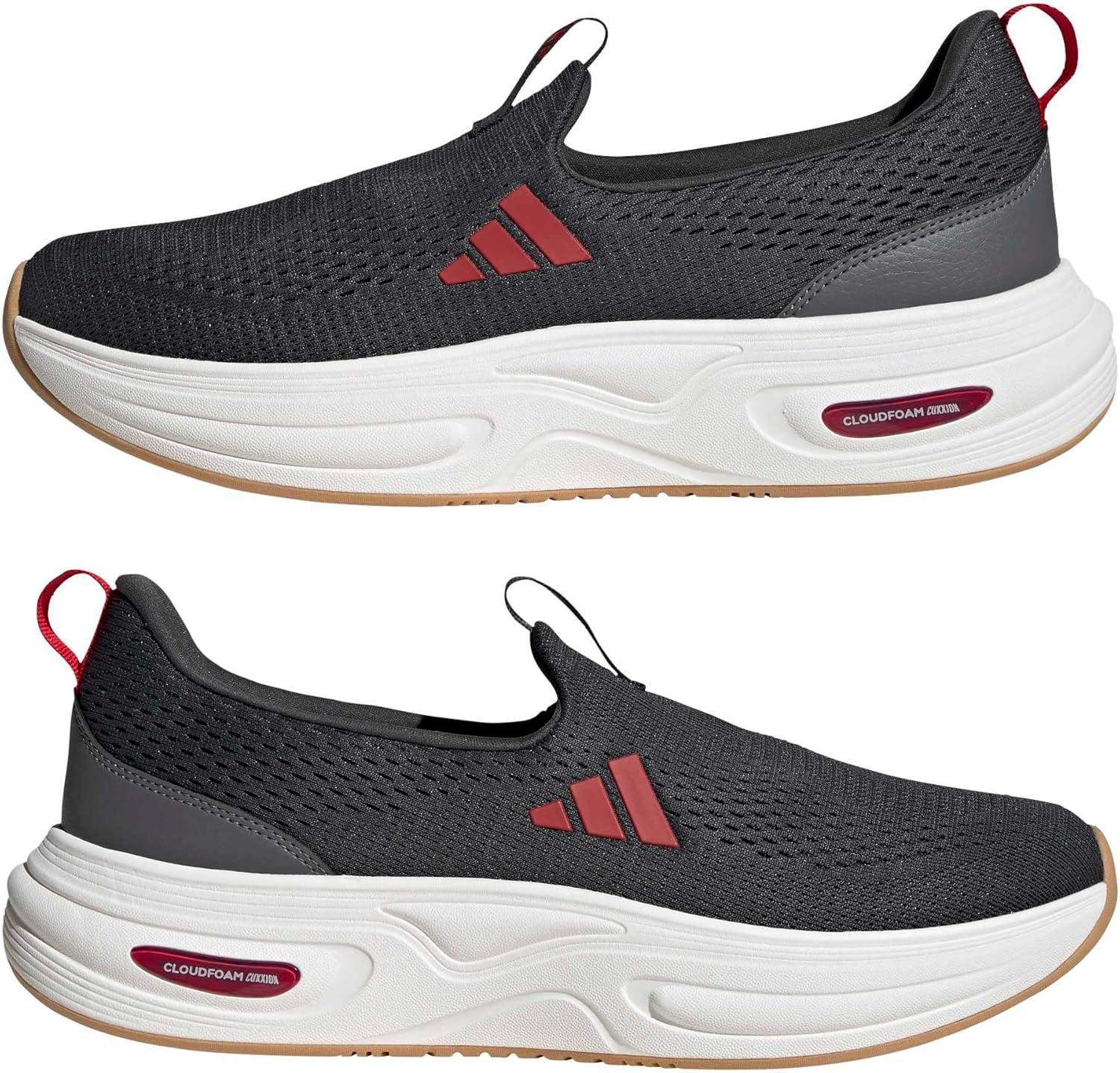 image:imageadidas Mens Cloudfoam Cuxxion LoungeCarbonBetter ScarletWhite