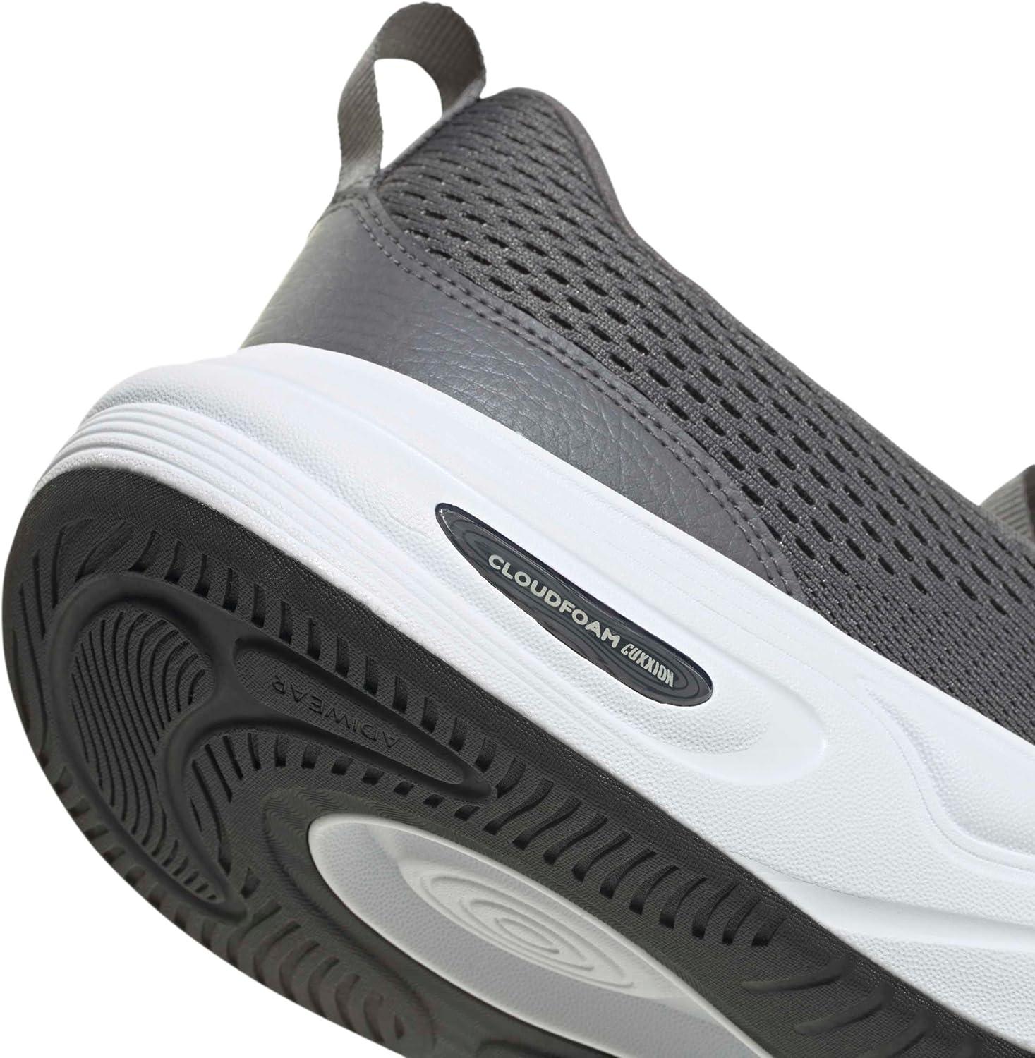 image:imageadidas Mens Cloudfoam Cuxxion LoungeDark GreyWhiteBlack