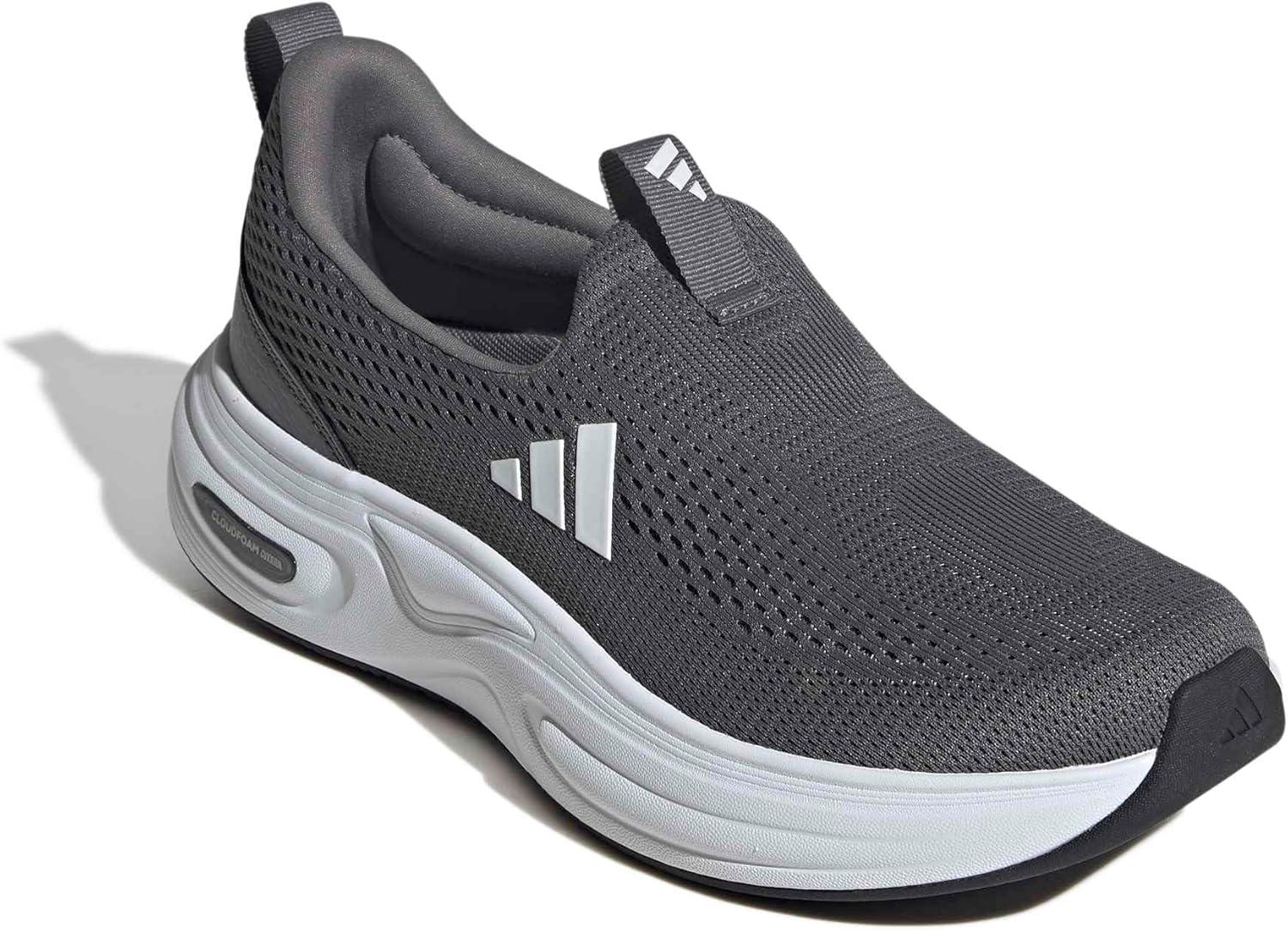 image:imageadidas Mens Cloudfoam Cuxxion LoungeDark GreyWhiteBlack