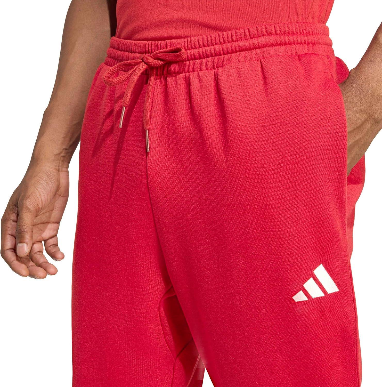 image:imageadidas Mens Essentials Feel Cozy Fleece PantsMaroonWhite