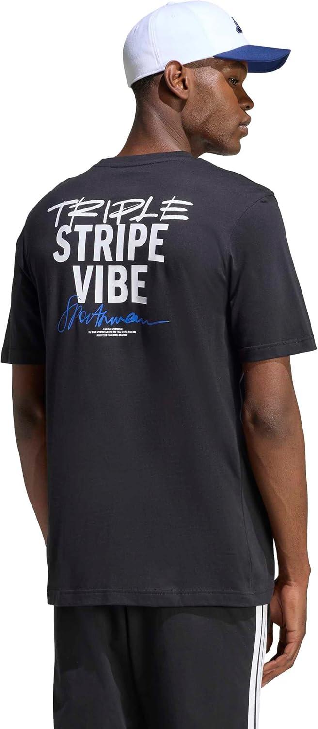 image:imageadidas Mens Triple Stripe Vibe Graphic TShirtBlack