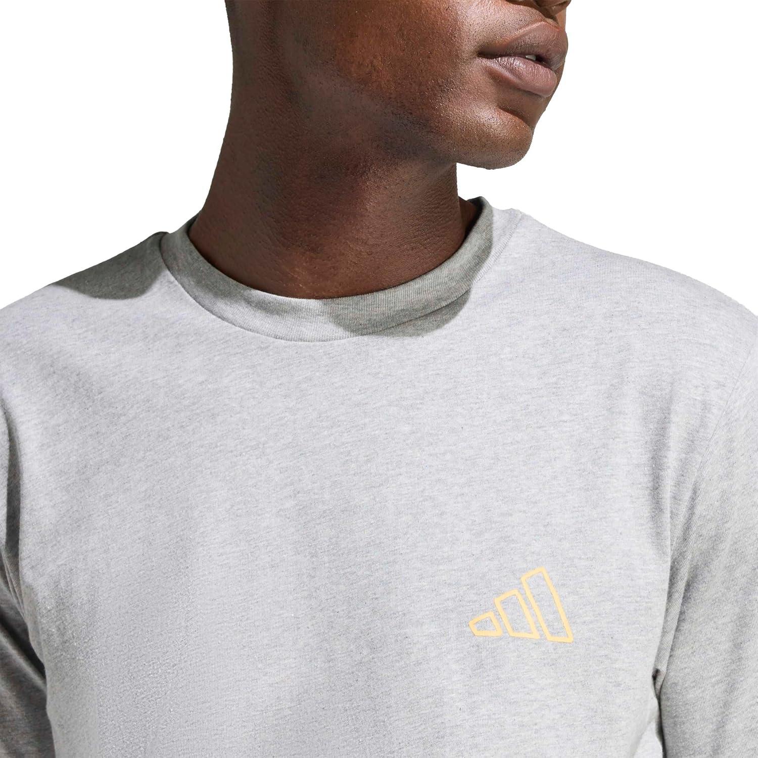 image:imageadidas Mens Triple Stripe Vibe Graphic TShirtMedium Grey Heather