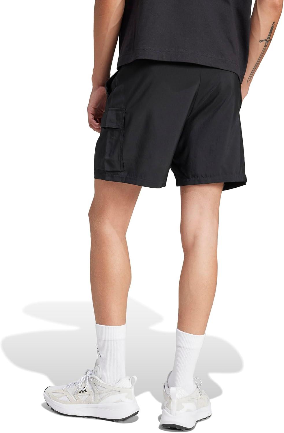 image:imageadidas Originals Mens Essentials Small Logo Cargo Chelsea ShortsBlackWhite