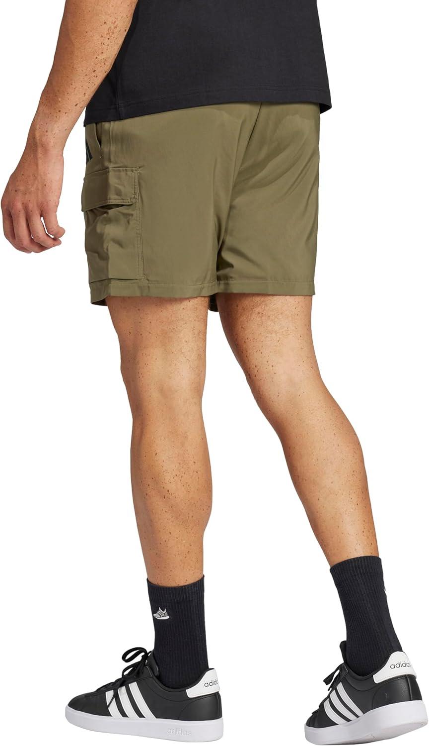 image:imageadidas Originals Mens Essentials Small Logo Cargo Chelsea ShortsOlive StrataBlack