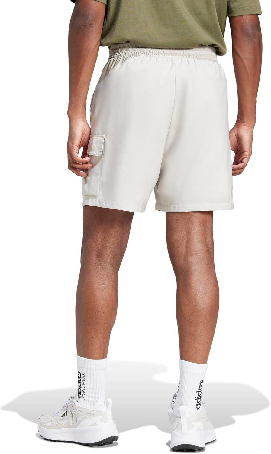 image:imageadidas Originals Mens Essentials Small Logo Cargo Chelsea ShortsWonder AluminaWhite