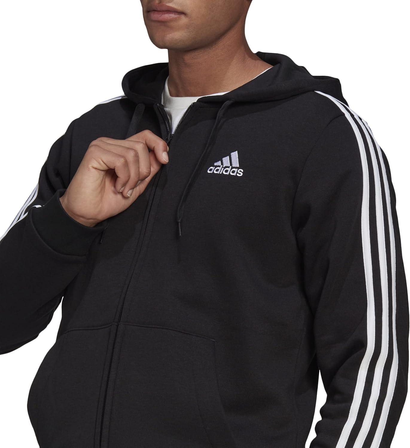 image:imageadidas mens Essentials Fleece 3stripes FullzipBlack