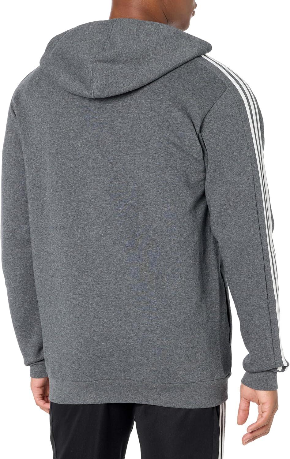 image:imageadidas mens Essentials Fleece 3stripes FullzipDark Grey Heather