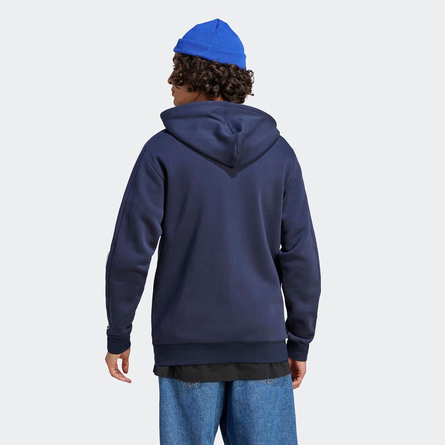 image:imageadidas mens Essentials Fleece 3stripes FullzipInk