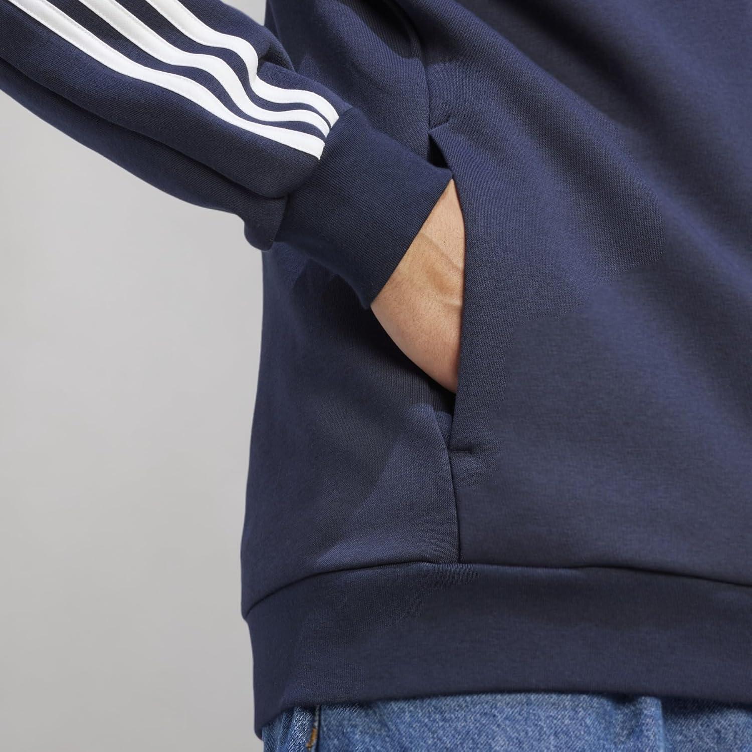 image:imageadidas mens Essentials Fleece 3stripes FullzipInk