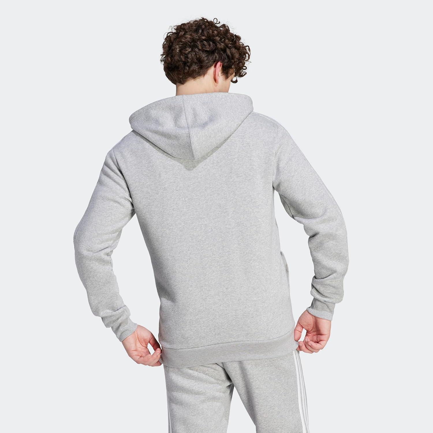 image:imageadidas mens Essentials Fleece 3stripes FullzipMedium Grey Heather