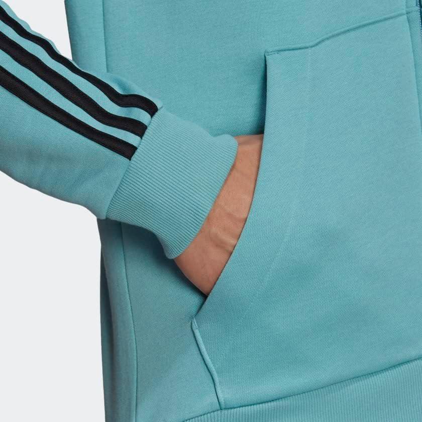 image:imageadidas mens Essentials Fleece 3stripes FullzipMint TonBlack