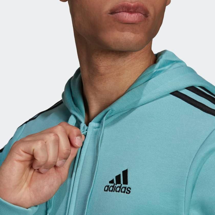 image:imageadidas mens Essentials Fleece 3stripes FullzipMint TonBlack