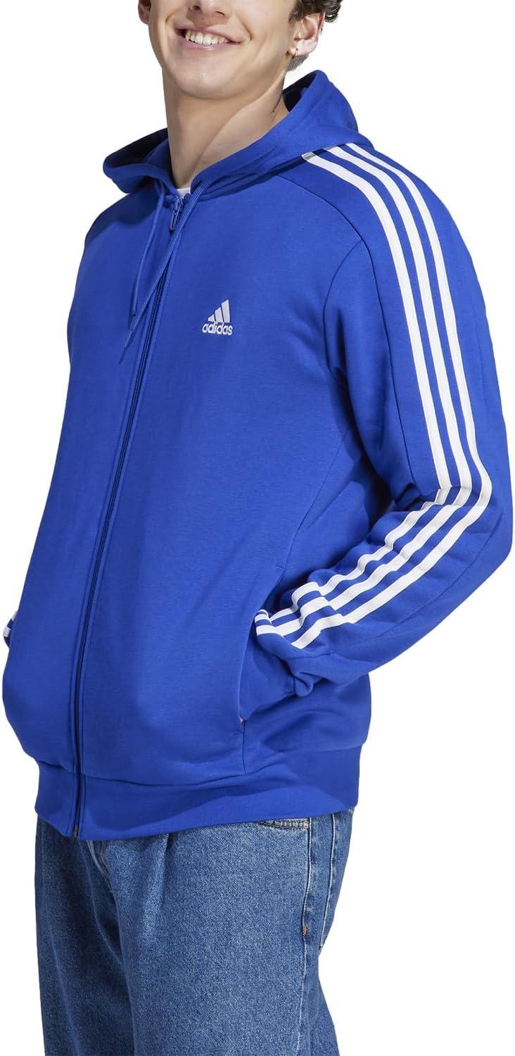 image:imageadidas mens Essentials Fleece 3stripes FullzipSemi Lucid Blue