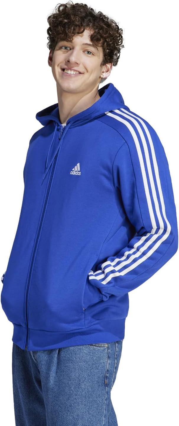 image:imageadidas mens Essentials Fleece 3stripes FullzipSemi Lucid Blue