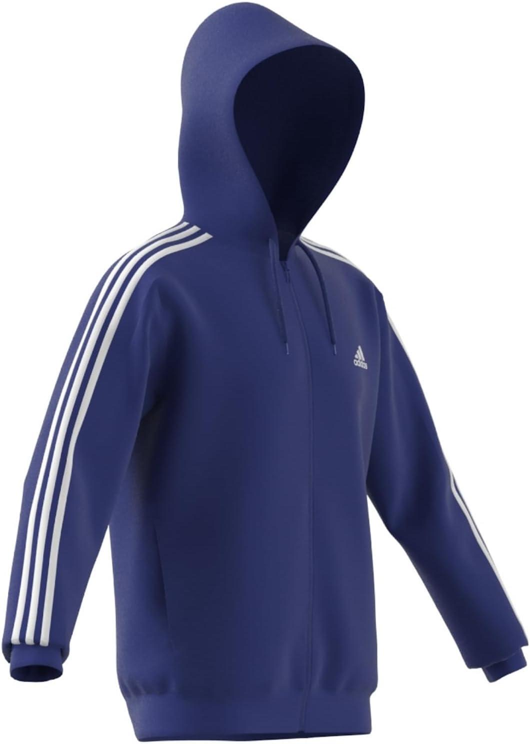 image:imageadidas mens Essentials Fleece 3stripes FullzipSemi Lucid Blue