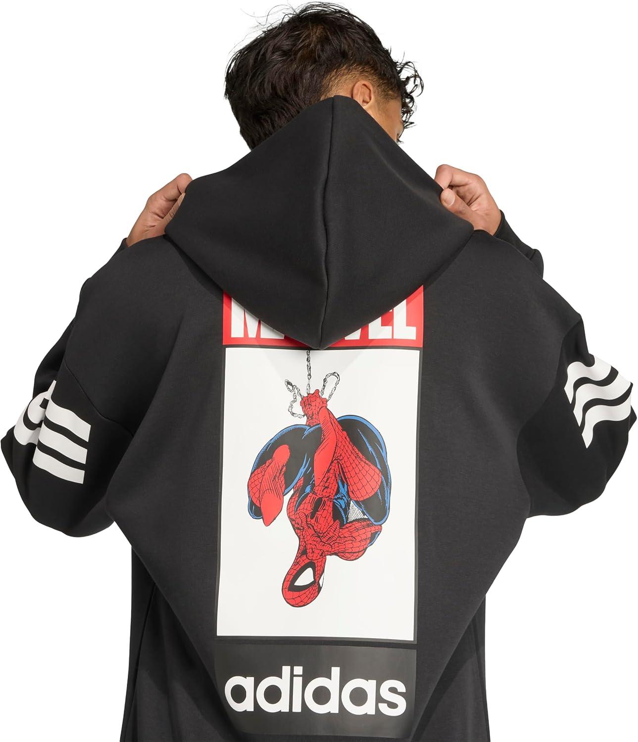 image:imageadidas mens Marvel HoodieSpidermanBlack