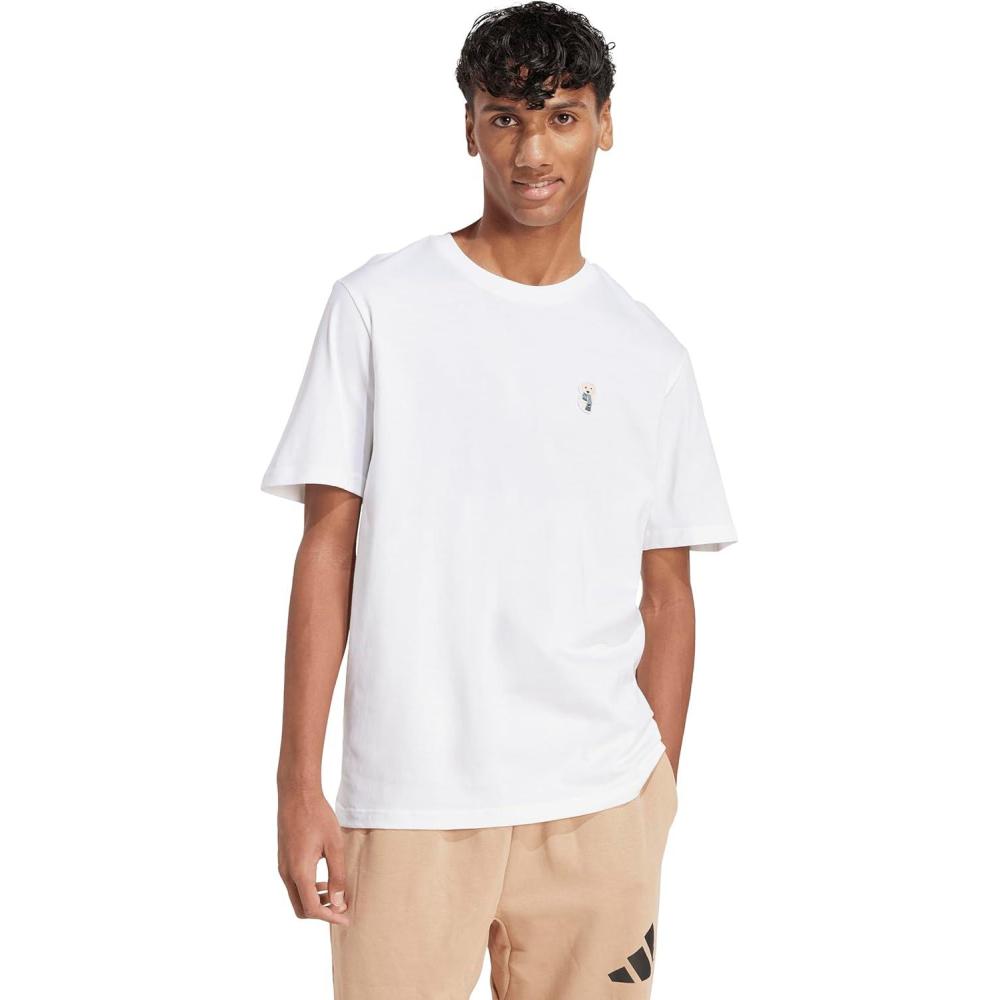 image:imageAdidas Mens Dog Patch Graphic TShirtWhiteSock