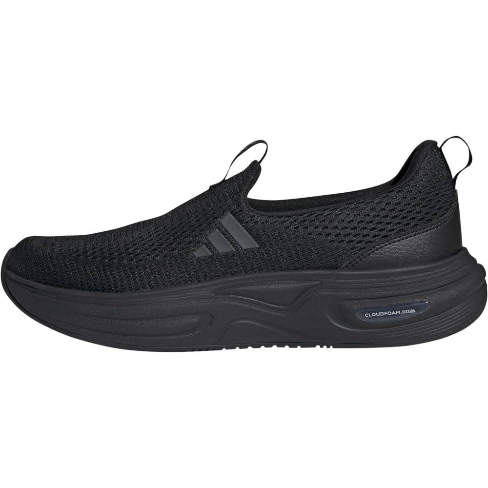 image:imageadidas Mens Cloudfoam Cuxxion LoungeBlackGreyBlack
