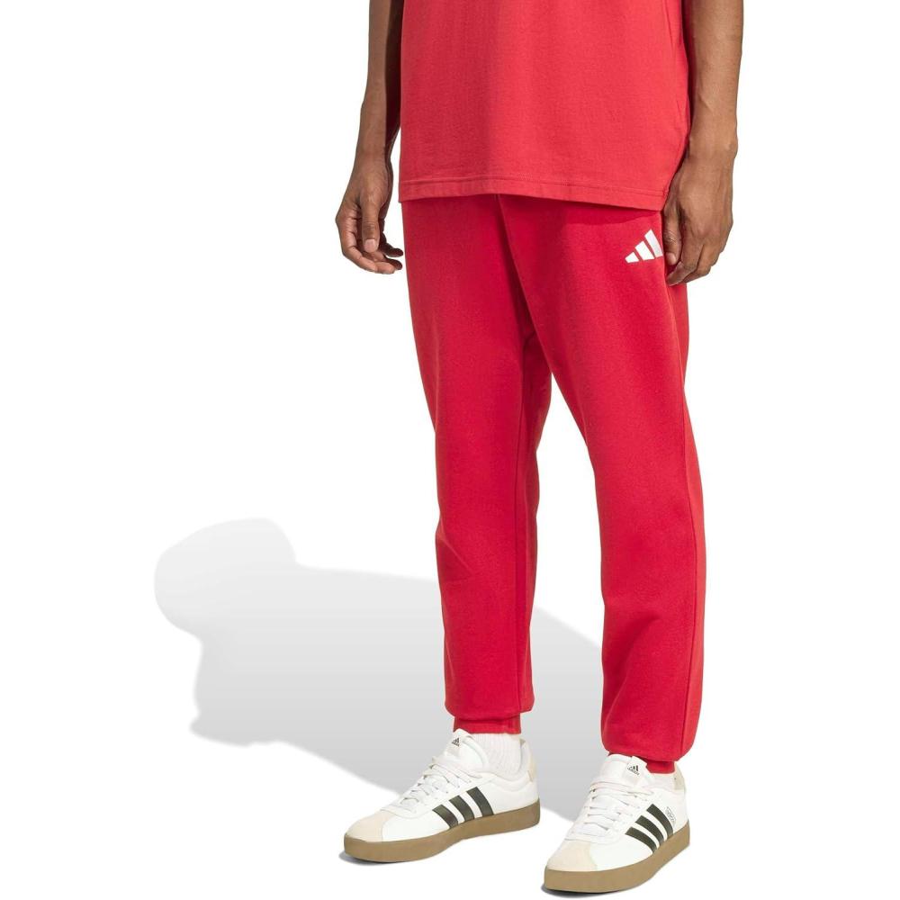 image:imageadidas Mens Essentials Feel Cozy Fleece PantsMaroonWhite