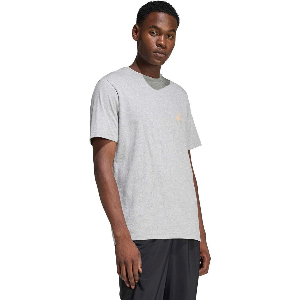 image:imageadidas Mens Triple Stripe Vibe Graphic TShirtMedium Grey Heather