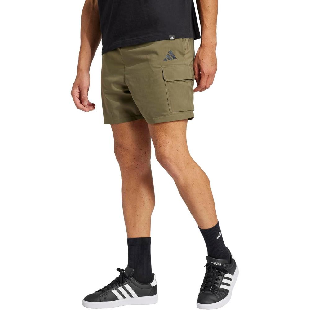 image:imageadidas Originals Mens Essentials Small Logo Cargo Chelsea ShortsOlive StrataBlack