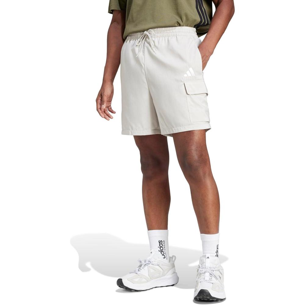 image:imageadidas Originals Mens Essentials Small Logo Cargo Chelsea ShortsWonder AluminaWhite