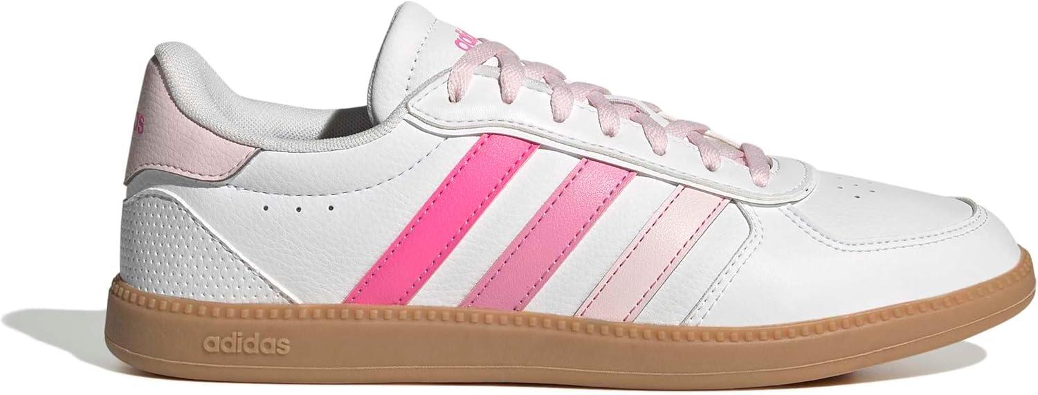 image:imageAdidas Womens Breaknet Sleek SneakersWhiteClear PinkBliss Pink