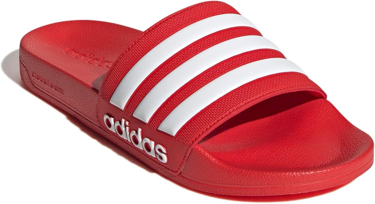 image:imageadidas Mens Adilette Shower SlidesVivid RedWhiteVivid Red