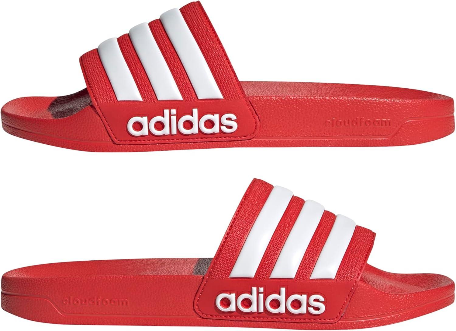 image:imageadidas Mens Adilette Shower SlidesVivid RedWhiteVivid Red