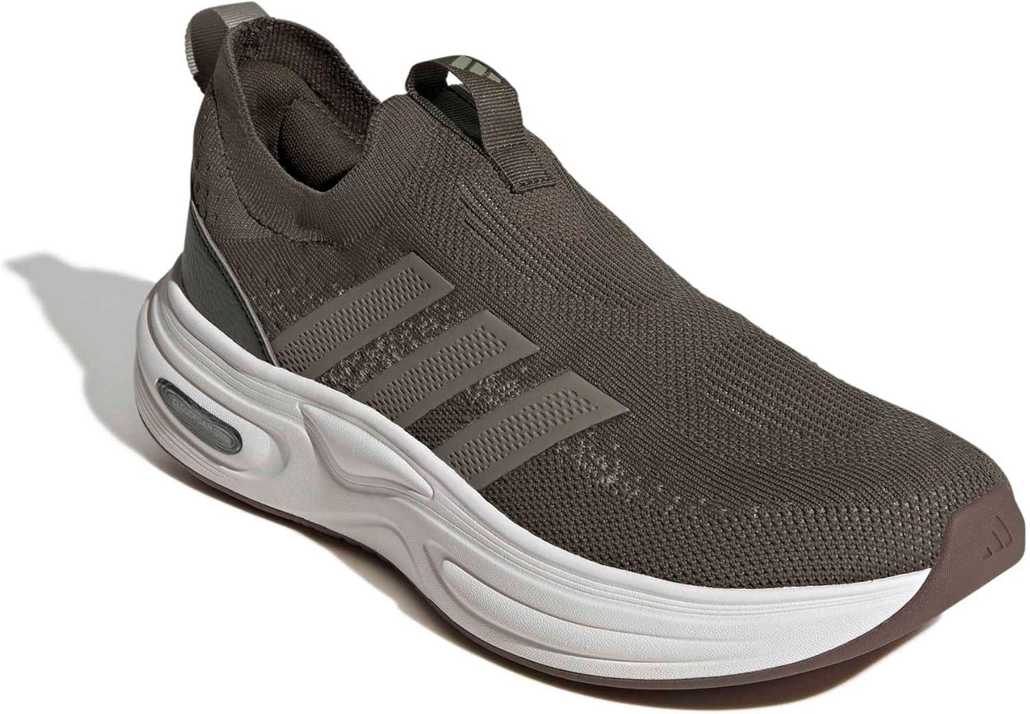 image:imageadidas Mens Cloudfoam Cuxxion SockNight CargoSilver PebbleTent Green