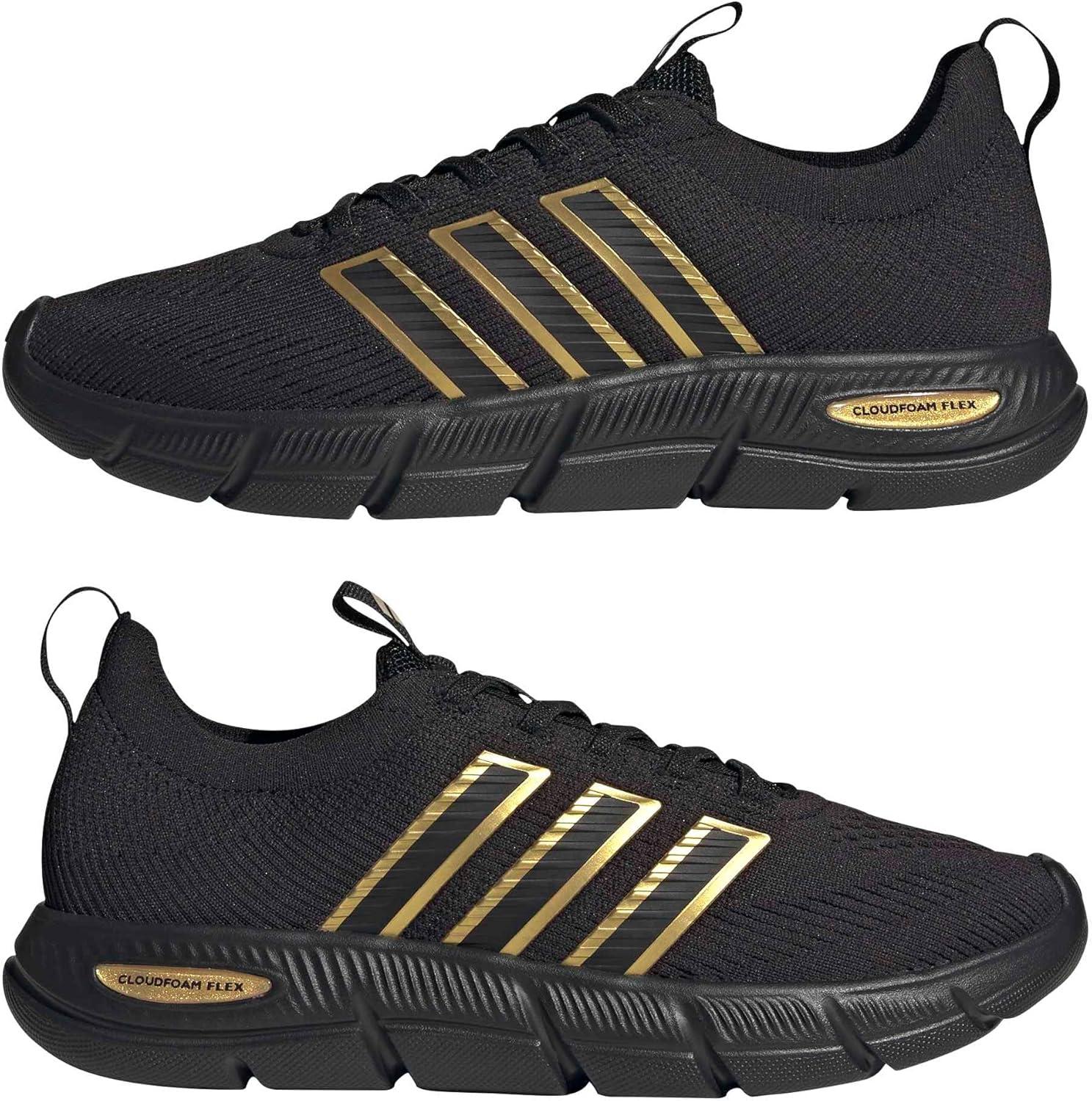 image:imageadidas Womens Cloudfoam Flex SloungeBlackBlackGold Metallic