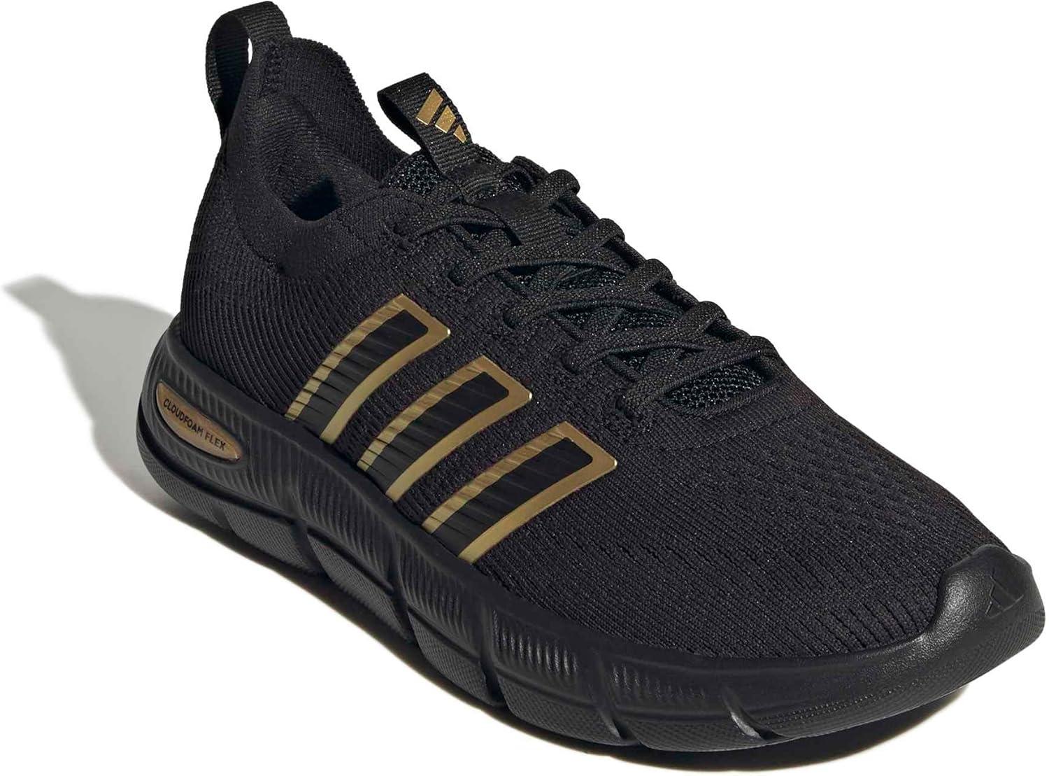 image:imageadidas Womens Cloudfoam Flex SloungeBlackBlackGold Metallic