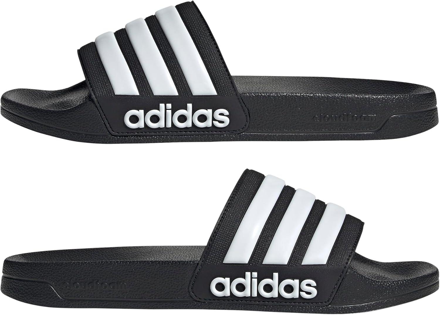 image:imageadidas unisexadult Adilette ShowerBlackWhiteCore Black