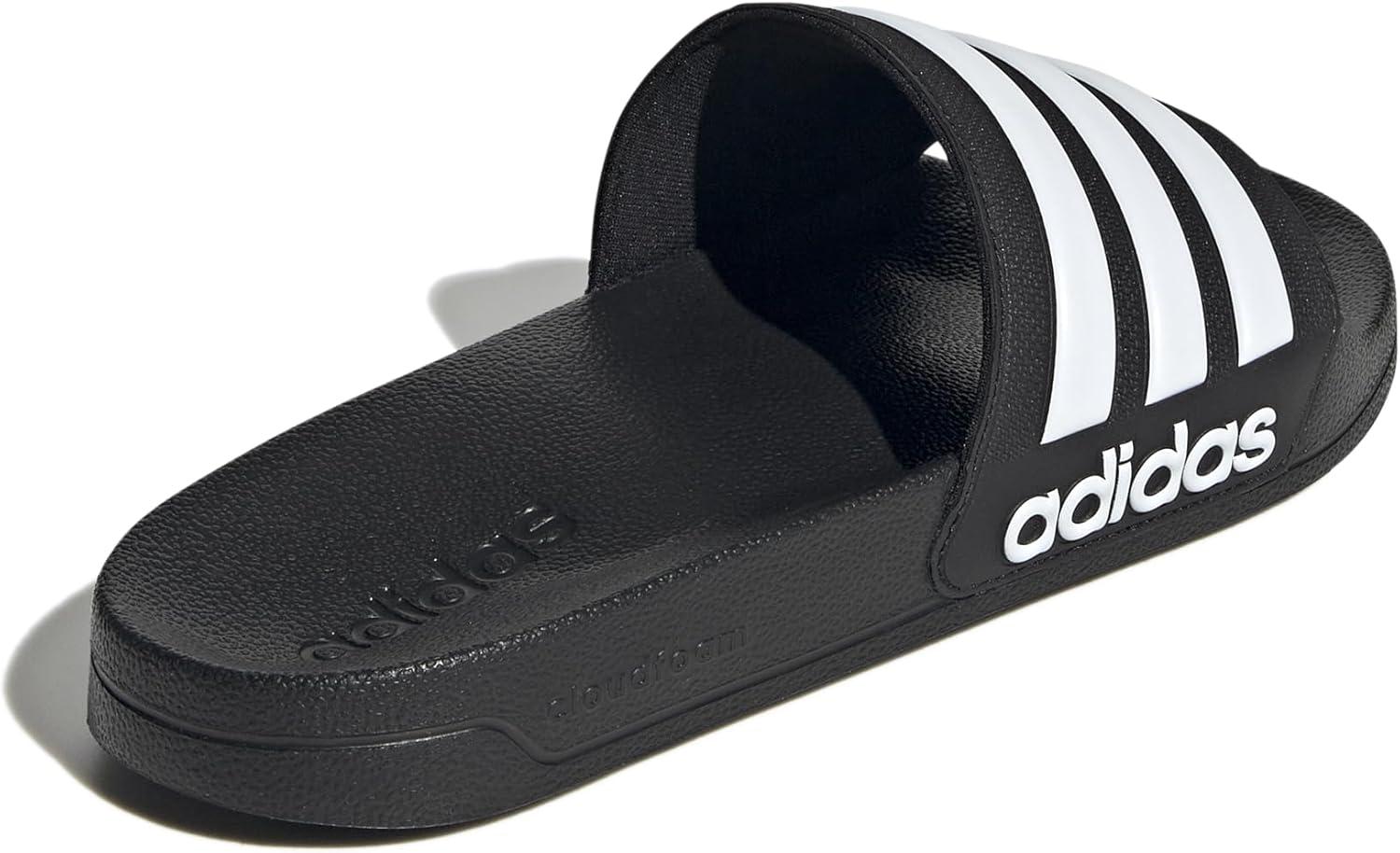image:imageadidas unisexadult Adilette ShowerBlackWhiteCore Black