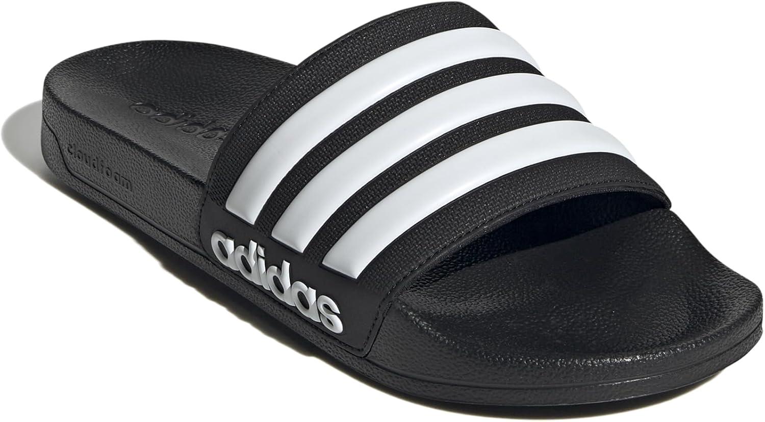 image:imageadidas unisexadult Adilette ShowerBlackWhiteCore Black