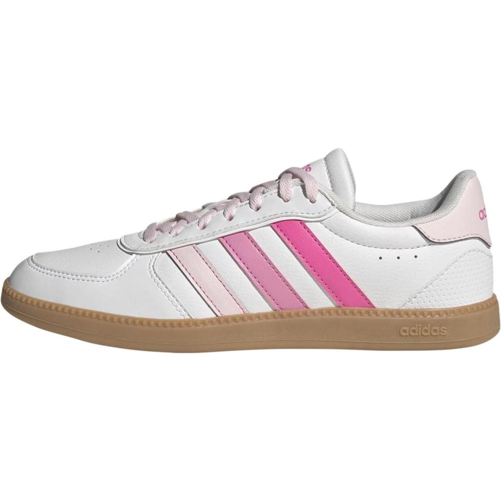 image:imageAdidas Womens Breaknet Sleek SneakersWhiteClear PinkBliss Pink