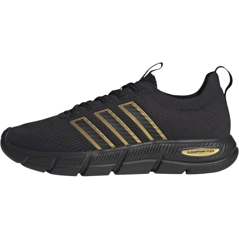 image:imageadidas Womens Cloudfoam Flex SloungeBlackBlackGold Metallic