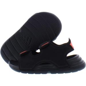 adidas Boys’ Adilette Comfort Slides(Black)