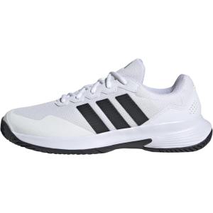 adidas Men’s Gamecourt 2 M, White/Black/Silver Metallic, 10.5